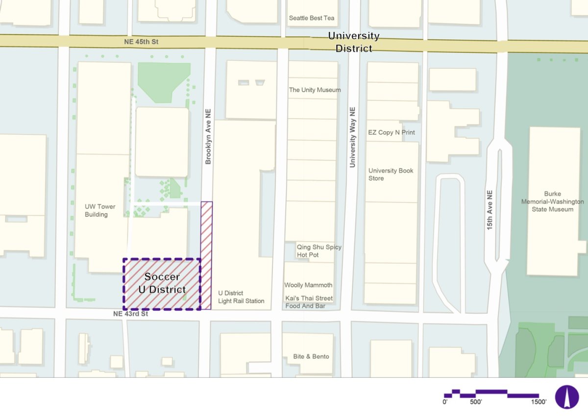 Location of the Square at U District Station. 